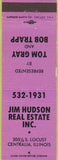 Matchbook Cover - Jim Hudson Real Estate Centralia IL