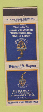 Matchbook Cover - Hotel Bond Hartford CT