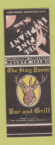 Matchbook Cover - Hotel Barnum Bridgeport CT Pink Elephant