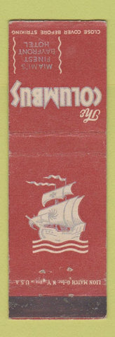 Matchbook Cover - Columbus Hotel Miami FL