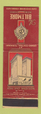 Matchbook Cover - Biltmore Hotel New York City