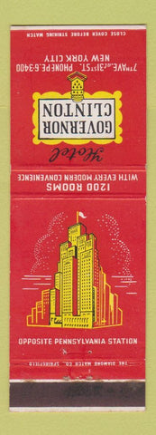 Matchbook Cover - Hotel Governor Clinton New York City