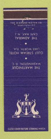 Matchbook Cover - Martinique Hotel Washington DC Cape May NJ Lake Worth FL