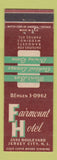 Matchbook Cover - Fairmount Hotel Jersey City NJ