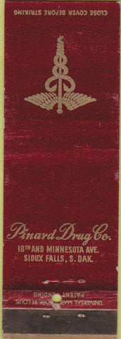 Matchbook Cover - Pinard Drug Co Sioux Falls SD