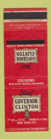 Matchbook Cover - Hotel Governor Clinton New York City
