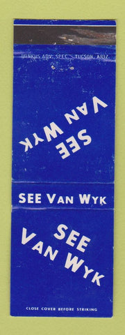 Matchbook Cover - Van Wyk Volkswagen Tucson AZ