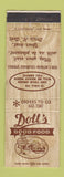 Matchbook Cover - Dott's Restaurant Colorado Springs WEAR