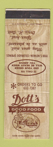 Matchbook Cover - Dott's Restaurant Colorado Springs WEAR