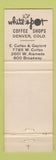 Matchbook Cover - White Spot Restaurants Denver Colorado Colfax steak