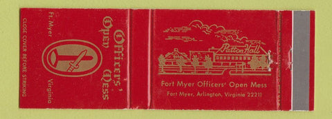 Matchbook Cover - Officers' Open Mess Fort Myer VA WEAR