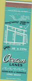 Matchbook Cover - Ocean Lanes Long Beach CA bowling billiards