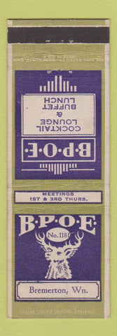 Matchbook Cover - Elks Lodge Bremerton WA