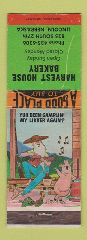 Matchbook Cover - Harvest House Bakery Lincoln NE hillbilly WEAR