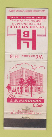 Matchbook Cover - LB Harrison Club Cincinnati OH