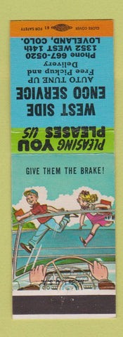 Matchbook Cover - West End Enco oil gas Loveland Colorado