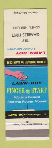 Matchbook Cover - Lawn Boy Lawn Mowers Gambles Sidney NE