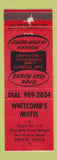 Matchbook Cover - Whitcomb's Motel Brewer ME WEAR