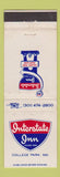 Matchbook Cover - Interstate Inn College Park MD