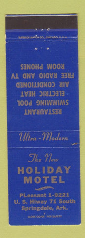 Matchbook Cover - Holiday Motel Springdale AR