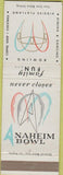 Matchbook Cover - Anaheim Bowling CA
