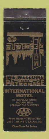 Matchbook Cover - International Motel Calais ME WEAR