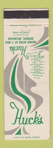 Matchbook Cover - Huck's Detroit MI