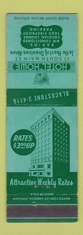 Matchbook Cover - Hotel Howe Akron OH
