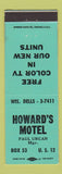 Matchbook Cover - Howard's Motel Wisconsin Dells WI