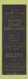 Matchbook Cover - Bigley's South Union Service oil gas Palm Springs CA