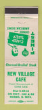 Matchbook Cover - New Village Cafe Hobbs NM Chinese Restaurant WEAR