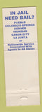 Matchbook Cover - ABC Bail Bonds Colorado Springs Pueblo WEAR