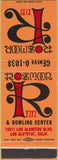 Matchbook Cover - Rosmoor Bowling Los Alamitos CA billiards