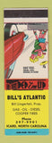 Matchbook Cover - Bill's Atlantic oil gas Cooper Tires Icard NC