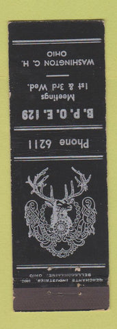 Matchbook Cover - Elks Lodge Washington Court House OH MERCHANTS