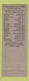 Matchbook Cover - Van Curler Hotel Schenectady NY
