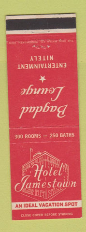 Matchbook Cover - Hotel Jamestown NY Bagdad Lounge