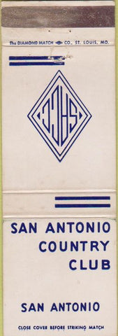 Matchbook Cover - San Antonio Country Club TX WEAR