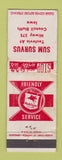 Matchbook Cover - Sum Survus Mobil oil gas Council Bluffs IA WORN
