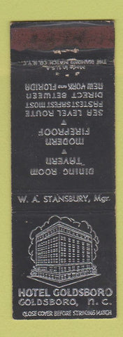 Matchbook Cover - Hotel Goldsboro NC WEAR