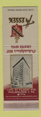 Matchbook Cover - Essex Hotel Philadelphia PA