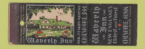 Matchbook Cover - Waverly Hinn Cheshire CT feature WEAR