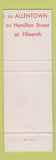 Matchbook Cover - Hotel Traylor Allentown PA