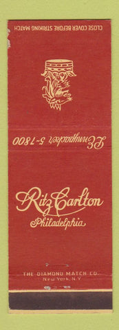 Matchbook Cover - Ritz Carlton Hotel Philadelphia PA