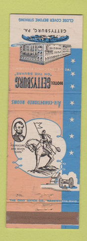 Matchbook Cover - Hotel Gettysburg PA WEAR
