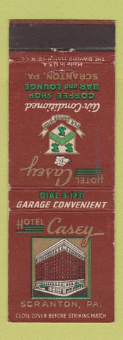 Matchbook Cover - Hotel Casey Scranton PA