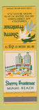 Matchbook Cover - Sherry Fontenac Hotel Miami Beach FL