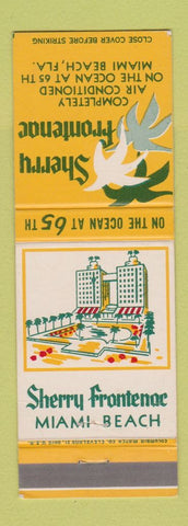 Matchbook Cover - Sherry Fontenac Hotel Miami Beach FL