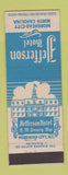 Matchbook Cover - Jefferson Hotel Morehead City NC