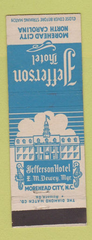 Matchbook Cover - Jefferson Hotel Morehead City NC